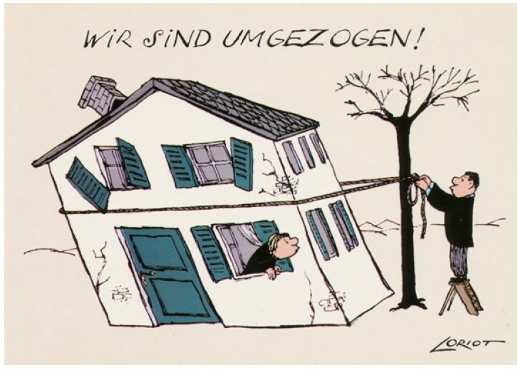 Loriot Postkarte - Umgezogen Buchwaren & Papeterie Postkarten
